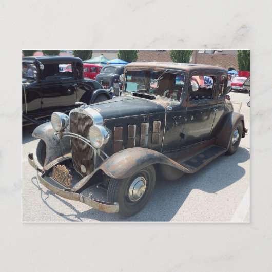 Rusted Antiek auto Briefkaart (Voorkant)