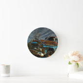 Rusted Apache Ronde Klok (Huis)