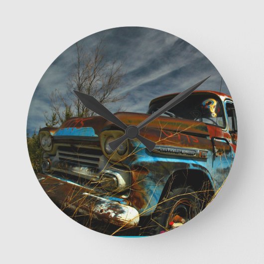 Rusted Apache Ronde Klok (Voorkant)