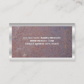 Rusted Background | Metaalgrens Visitekaartje (Achterkant)