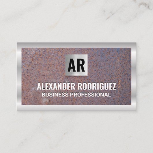 Rusted Background | Metaalgrens Visitekaartje (Voorkant)