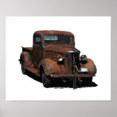 Rusted barn-find 1937 Chevy pickup Poster (Voorkant)