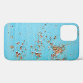Rusted Blue Metal: gestructureerde muur. Case-Mate iPhone Case (Achterkant (horizontaal))