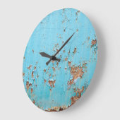 Rusted Blue Metal: gestructureerde muur. Grote Klok (Hoek)