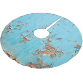 Rusted Blue Metal: gestructureerde muur. Kerstboom Rok (Gekanteld)