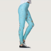 Rusted Blue Metal: gestructureerde muur. Leggings (Rechts)