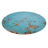 Rusted Blue Metal: gestructureerde muur. Snijplank (Hoek)