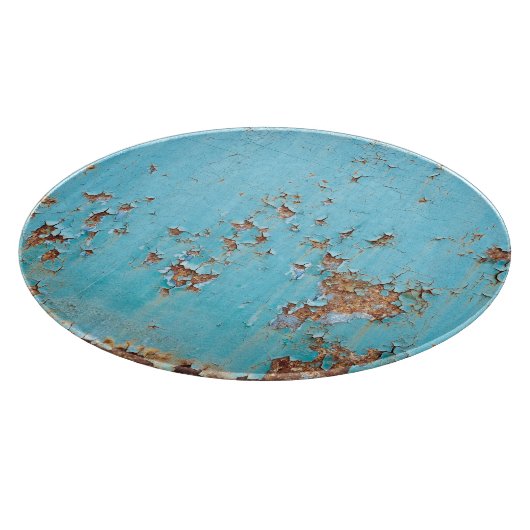 Rusted Blue Metal: gestructureerde muur. Snijplank (Hoek)