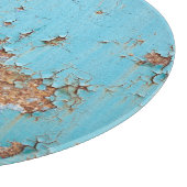 Rusted Blue Metal: gestructureerde muur. Snijplank (Hoek)