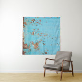 Rusted Blue Metal: gestructureerde muur. Wandkleed (In Situ (horizontaal))