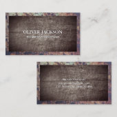 Rusted Border | Scratched Grungy Metal Visitekaartje (Voorkant / Achterkant)