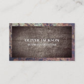 Rusted Border | Scratched Grungy Metal Visitekaartje (Voorkant)