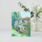 Rusted Bus Briefkaart (Staand voorkant)