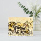 Rusted Bus v.2 Briefkaart (Staand voorkant)