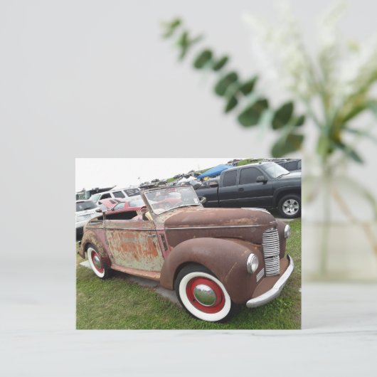 Rusted Car Briefkaart (Staand voorkant)