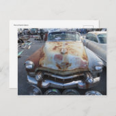 Rusted Car en Hubcaps Briefkaart (Voorkant / Achterkant)