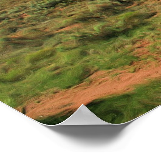 Rusted Car in woestijnverf Poster (Hoek)