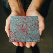 Rusted Copper Patina Cement Textured Damask Tegeltje