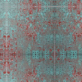 Rusted Copper Patina Cement Textured Damask Tegeltje