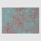 Rusted Copper Patina Cement Textured Damask Tissuepapier (Voorkant)