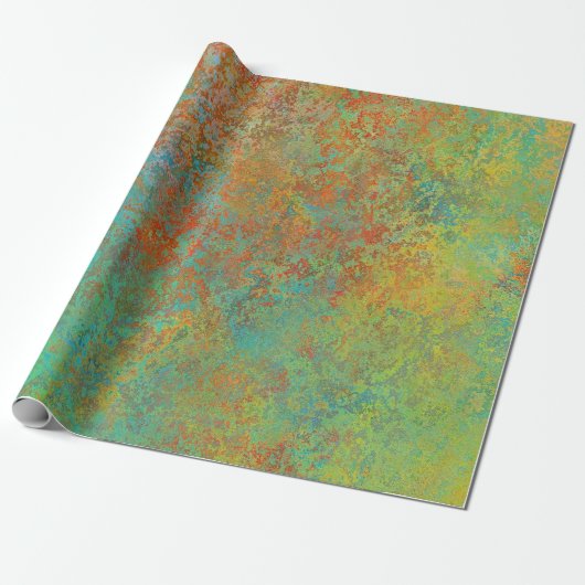 Rusted Copper Rustic Design Cadeaupapier (Uitgerold)