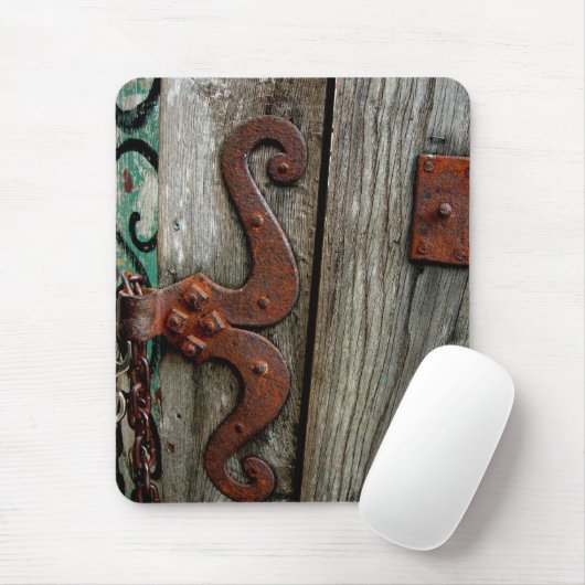 Rusted Hinge Wood Grain Mousepad Muismat (Met muis)