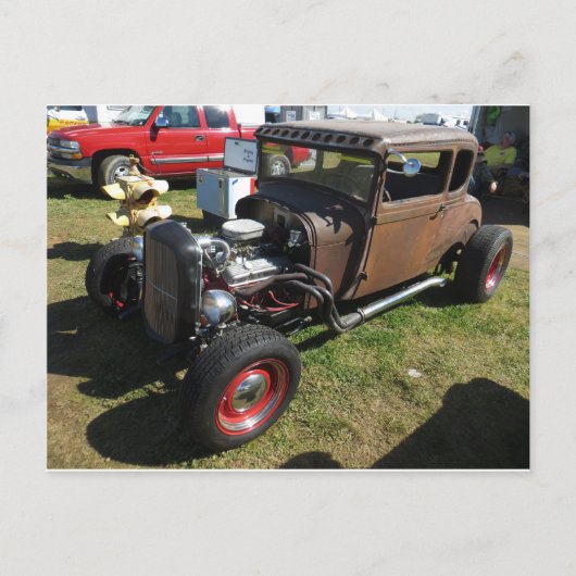 Rusted Hot Rod Briefkaart (Voorkant)