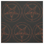 Rusted Iron Baphomet Demon Gothic Fabric Stof (Swatch)