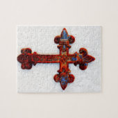 Rusted Iron Cross Christelijke cadeaus Legpuzzel (Horizontaal)
