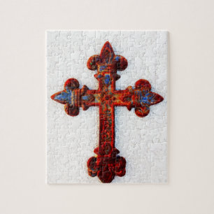 Rusted Iron Cross Christelijke cadeaus Legpuzzel