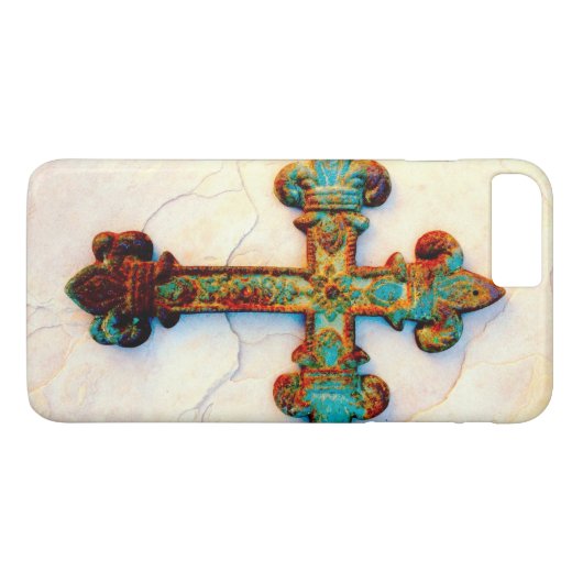 Rusted Iron Cross iPhone 7 Plus hoesje (Achterkant (Horizontaal))