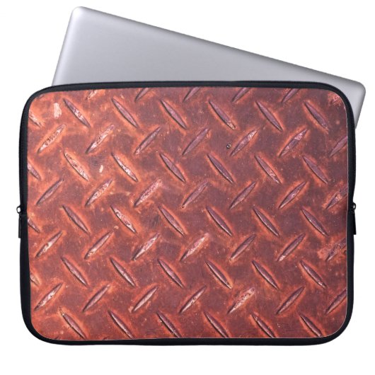 Rusted iron plate laptop sleeve (Voorkant)