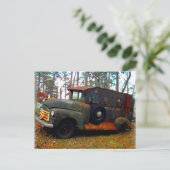 Rusted Junkyard Old Armored Truck Briefkaart (Staand voorkant)