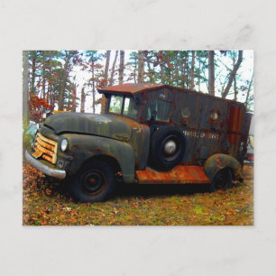 Rusted Junkyard Old Armored Truck Briefkaart