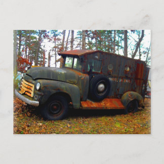 Rusted Junkyard Old Armored Truck Briefkaart