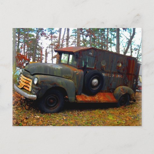 Rusted Junkyard Old Armored Truck Briefkaart (Voorkant)