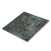 Rusted Metal Antique Floral Tegeltje (Zijkant)