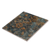 Rusted Metal Antique Floral Tegeltje (Zijkant)