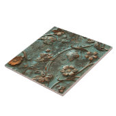 Rusted Metal Antique Floral Tegeltje (Zijkant)