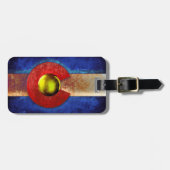 Rusted Metal Colorado Vlag Bagagelabel (Voorkant horizontaal)