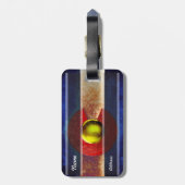 Rusted Metal Colorado Vlag Bagagelabel (Achterkant verticaal)