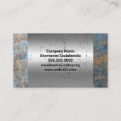 Rusted Metal | Gescrateerde oude metallische achte Visitekaartje (Achterkant)