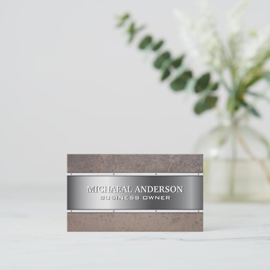 Rusted Metal | Metaal Visitekaartje (Staand voorkant)