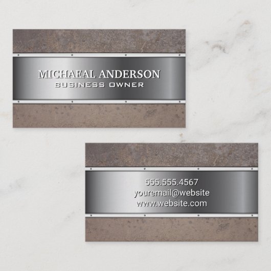 Rusted Metal | Metaal Visitekaartje (Voorkant / Achterkant)