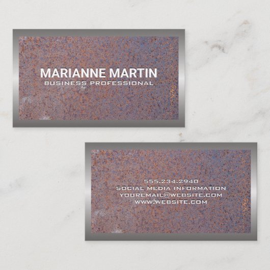 Rusted Metal | Metaalgrens Visitekaartje (Voorkant / Achterkant)