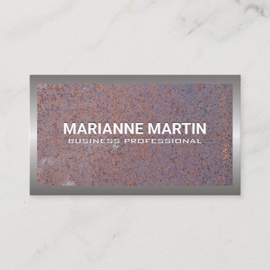 Rusted Metal | Metaalgrens Visitekaartje (Voorkant)