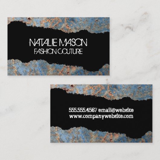 Rusted Old Metal | Visitekaartje met een Torn-effe (Voorkant / Achterkant)