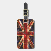 Rusted Patriotic United Kingdom Flag Bagagelabel (Voorkant verticaal)