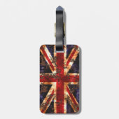 Rusted Patriotic United Kingdom Flag Bagagelabel (Achterkant verticaal)