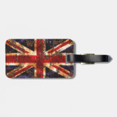 Rusted Patriotic United Kingdom Flag Bagagelabel (Achterkant horizontaal)